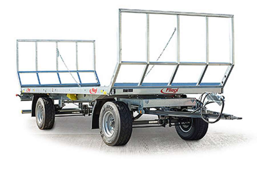 Platform and bale transport trailers